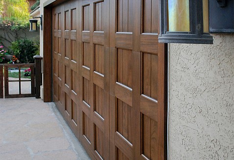 Custom Made Mediterranean Style Garage Doors In Solid